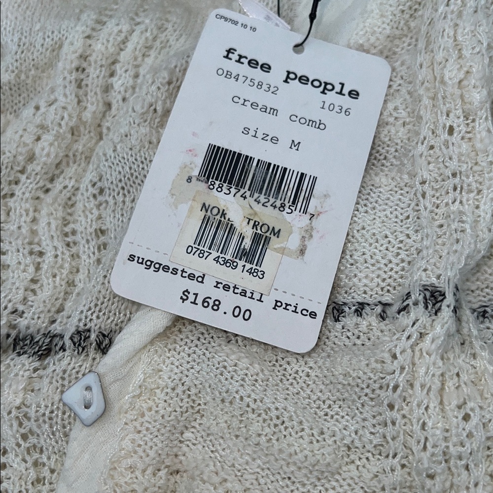Free People Whispering Winds Grid Knit Kaftan - Picture 9 of 9